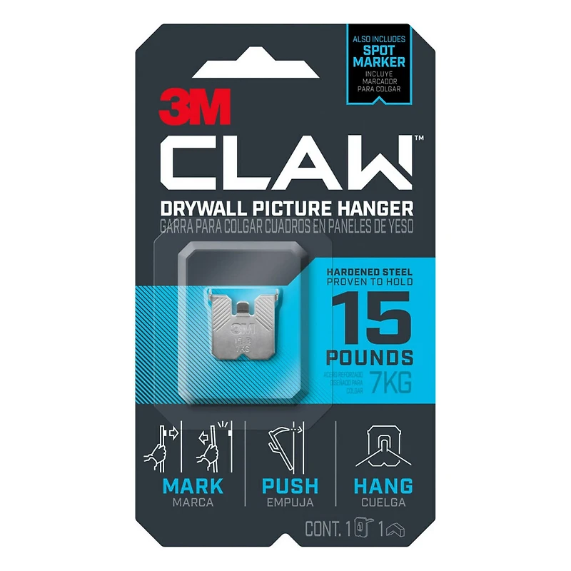 3M CLAW™ 15lb. Drywall Picture Hanger