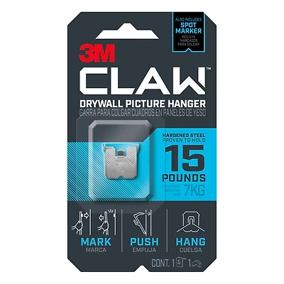 3M CLAW™ 15lb. Drywall Picture Hanger