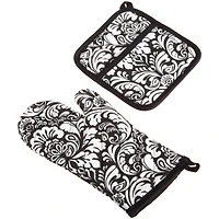 DII® Damask Oven Mitt & Potholder Set