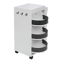 Studio Designs White & Black Swivel Mobile Organizer Cart