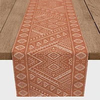 Orange Tribal Pattern Indoor/Outdoor Table Runner