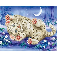 Diamond Dotz® Intermediate Baby Tiger Roly Poly with Frame Diamond Painting Kit