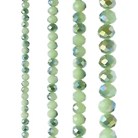 12 Packs: 4 ct. (48 total) Mint Faceted Glass Round Beads by Bead Landing™