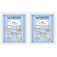 2005P & 2005D Statehood Quarters Graded MS63 Brilliant Uncirculated 