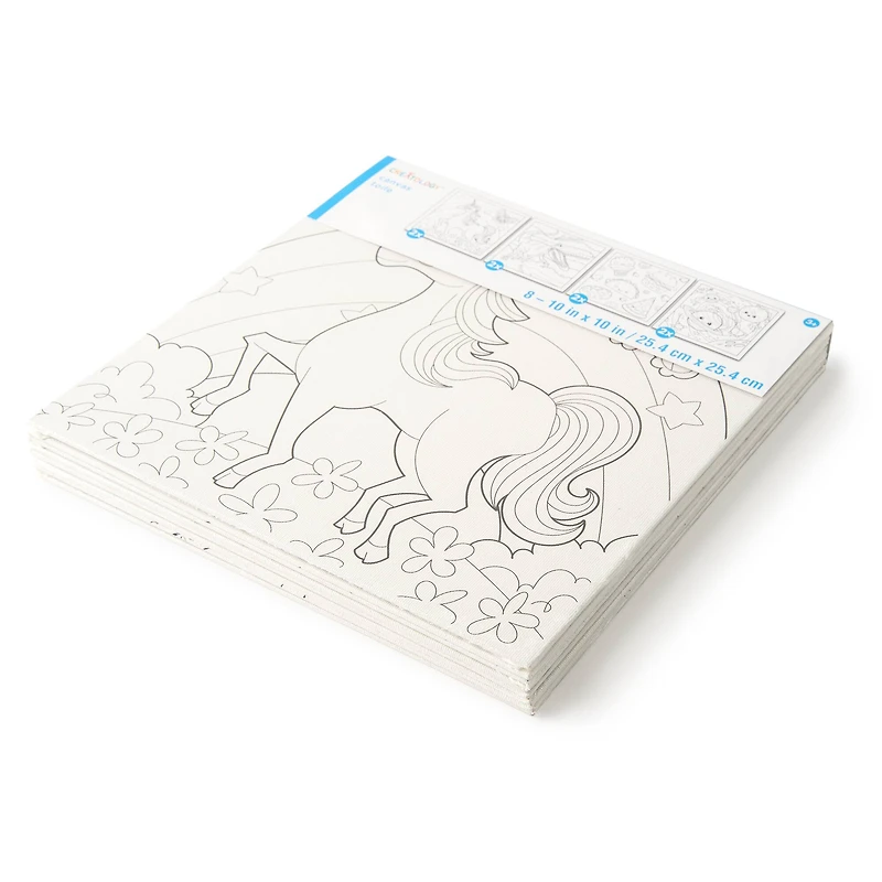 6 Packs: 8 ct. (48 total) 10" x 10" Pre-Printed Canvas Panels by Creatology™