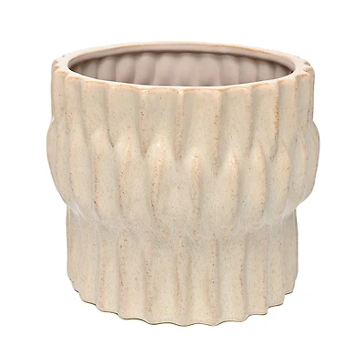 9" Tan Modern Ceramic Pot by Ashland®