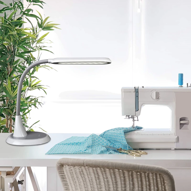 OttLite 27" White Wide Area Dimmable LED Table Lamp