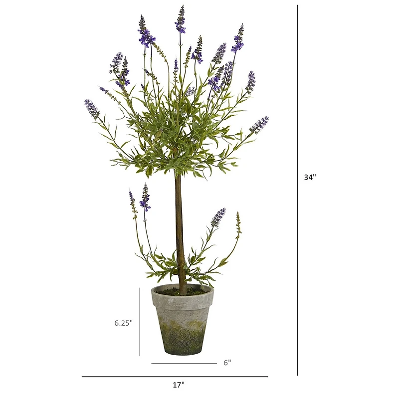 3ft. Potted Lavender Single Ball Topiary Tree