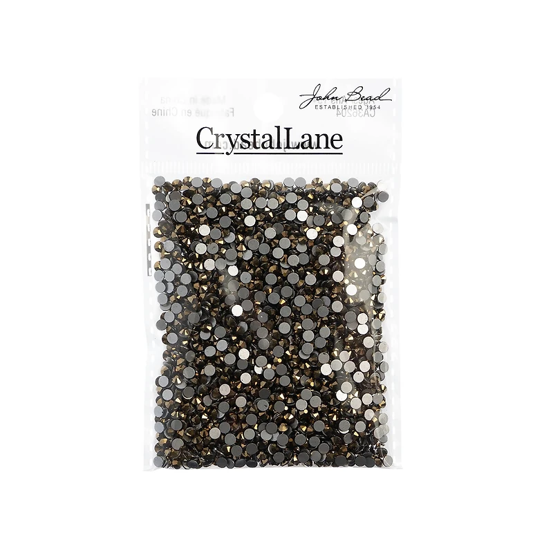 John Bead Crystal Lane SS12 Metallic Glass Round Flatback Rhinestones, 2,880ct
