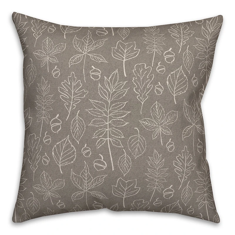 Leaf Pattern Throw Pillow