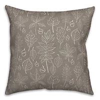 Leaf Pattern Throw Pillow