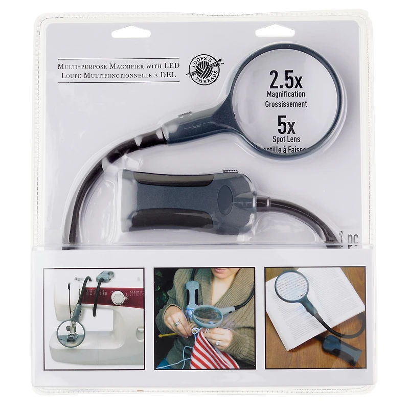Multi-Purpose Magnifier with LED by Loops & Threads®