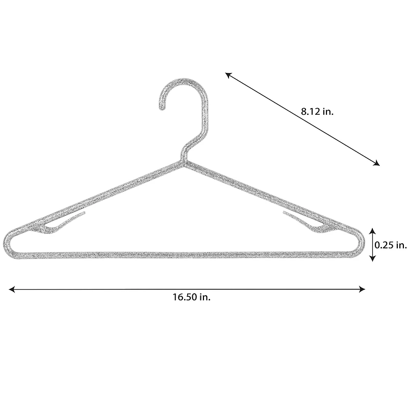 Simplify Silver Granite Look Design Hangers, 10ct.