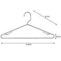 Simplify Silver Granite Look Design Hangers, 10ct.