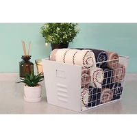 13" White Wire Multifunctional Basket