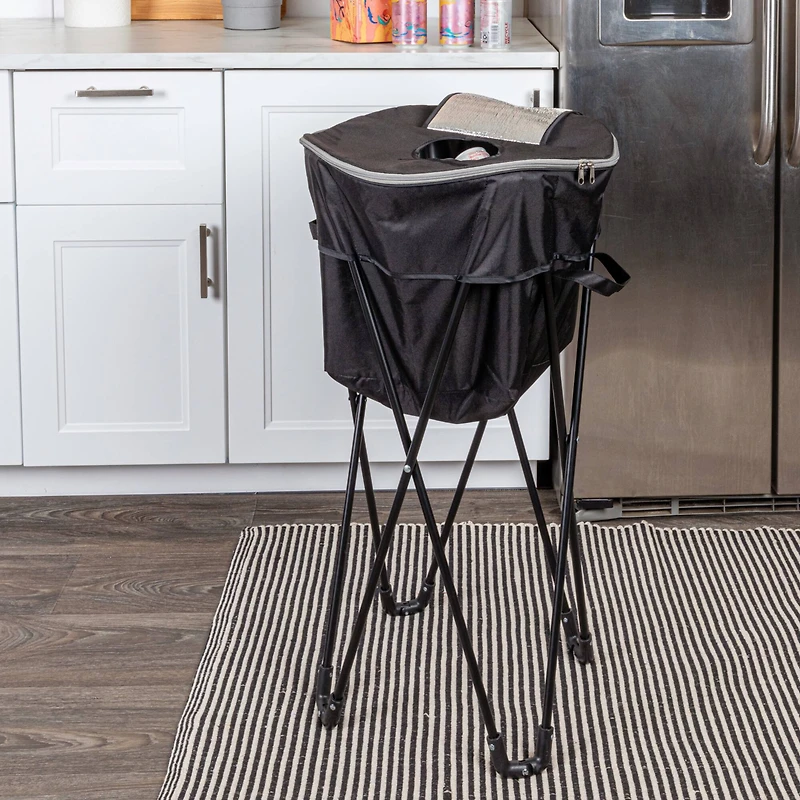 Household Essentials 2.75ft. Black Thermal Standing Cooler with Travel Bag