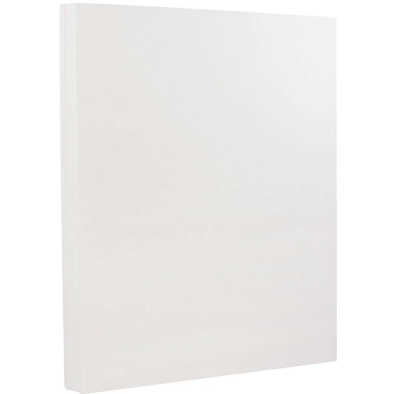 JAM Paper Bright White Wove 8.5" x 11" Extra Heavy Weight 130lb. Strathmore Cardstock