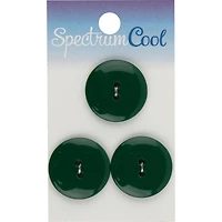 Spectrum Cool 7/8" Green 2-Hole Buttons, 3ct.