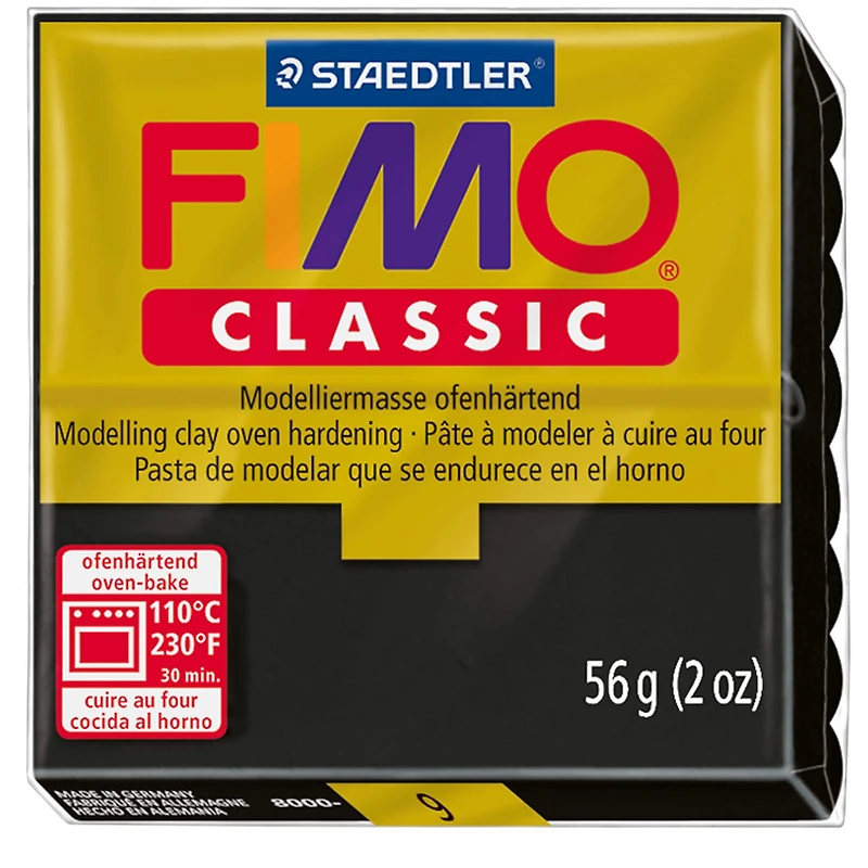 12 Pack: Fimo® Classic Black Clay