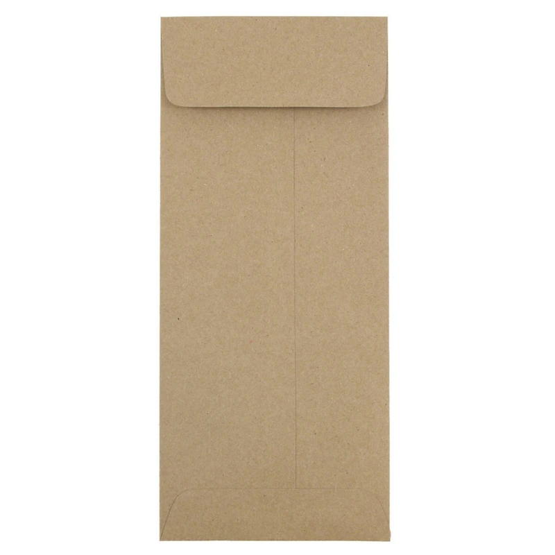 JAM Paper 4.5" x 10.375" Brown Kraft Policy Business Envelopes, 50ct.