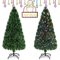 Costway 6ft. Fiber Optic Artificial Christmas Tree, LED Lights