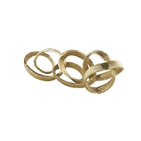 25" Gold Aluminum Metal Chain Abstract Textured Link Sculpture