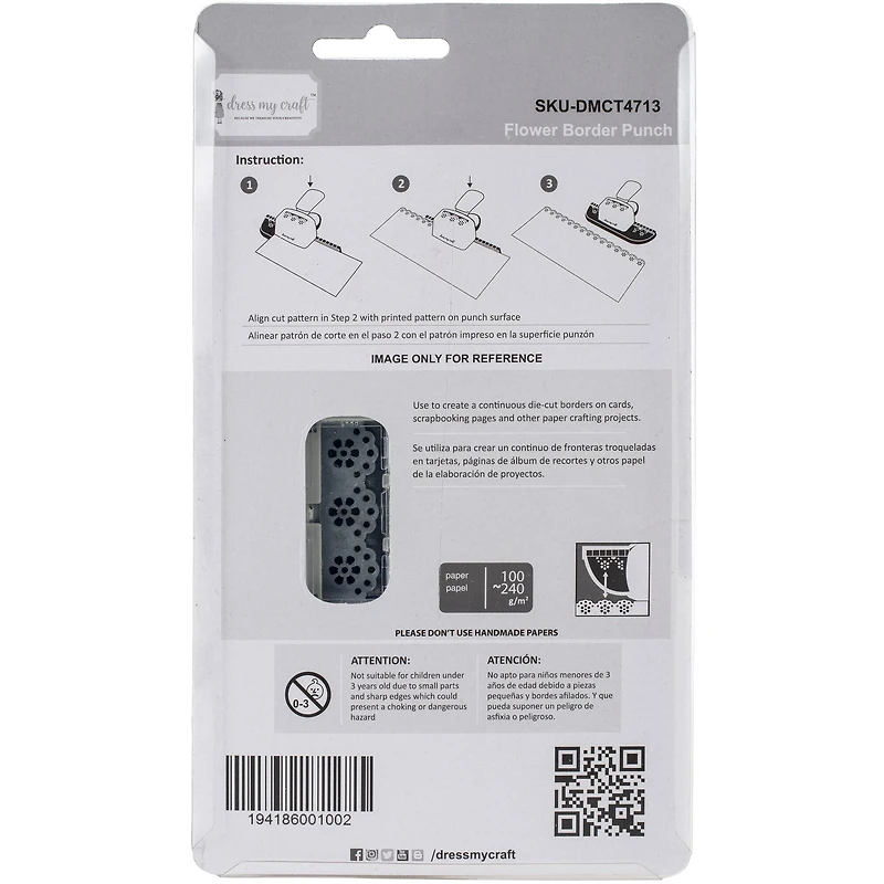 Dress My Craft® Flower Border Punch