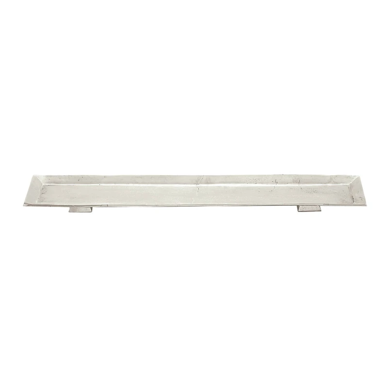 35'' Silver Aluminum Contemporary Tray