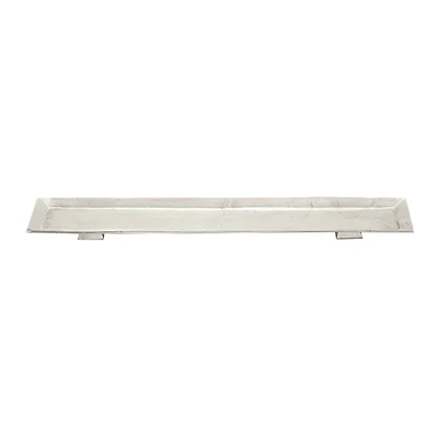 35'' Silver Aluminum Contemporary Tray