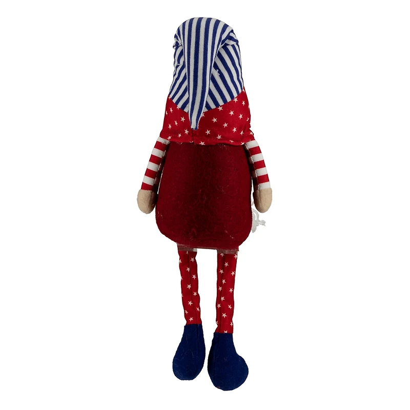 17.7" Sitting Patriotic Girl 4th of July Gnome