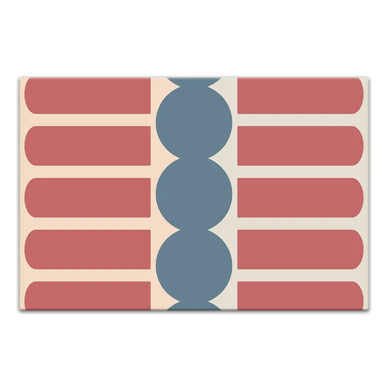 Retro Circle Pattern Canvas Wall Art