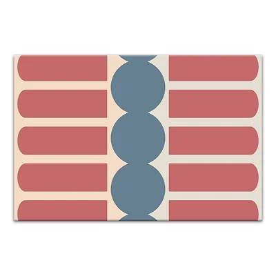 Retro Circle Pattern Canvas Wall Art