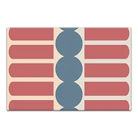 Retro Circle Pattern Canvas Wall Art