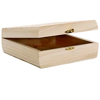 8 Pack: 7.25" Curved Sides Wooden Box by Make Market®