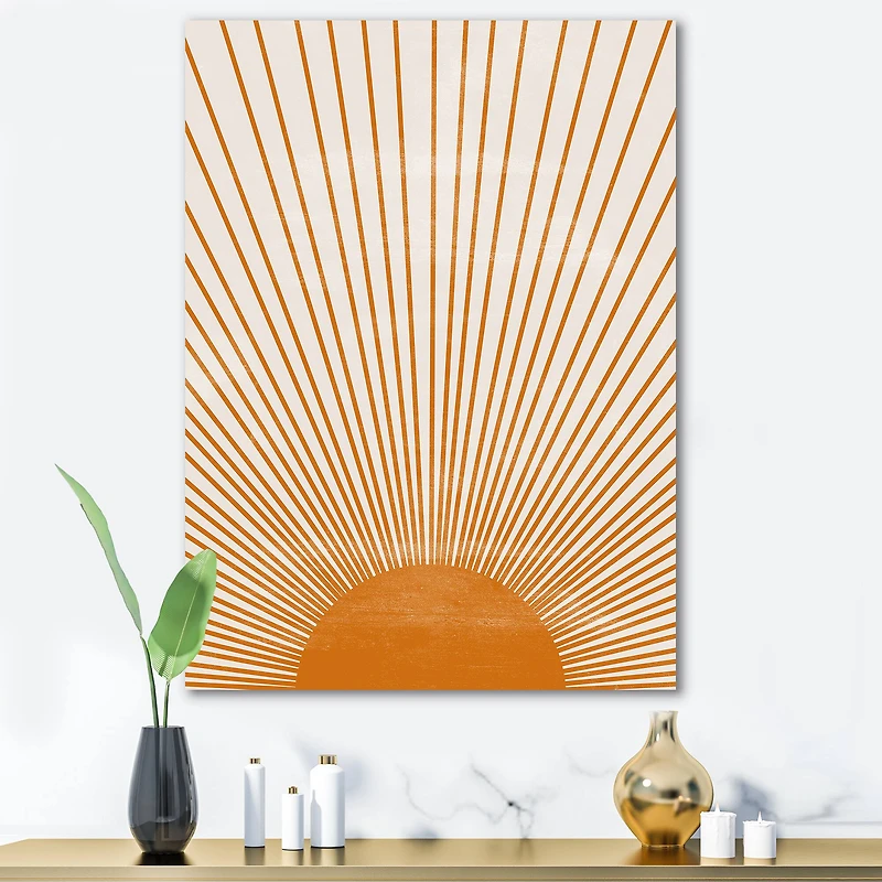 Designart - Orange Sun Print III