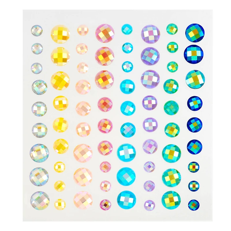 12 Packs: 72 ct. (864 total) Iridescent Pastel Rhinestone Stickers by Recollections™