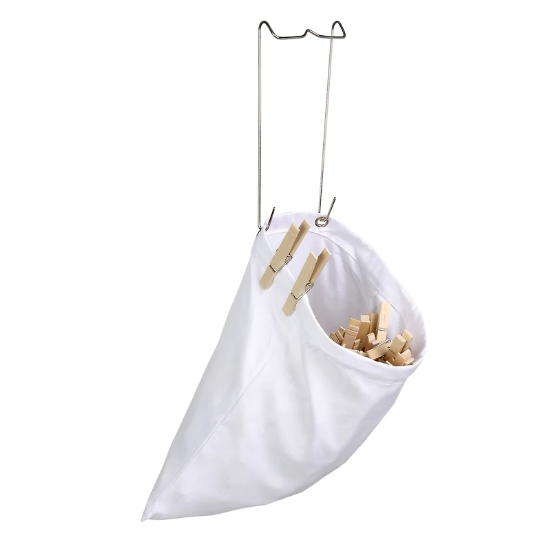 Honey Can Do White Clothespin Bag