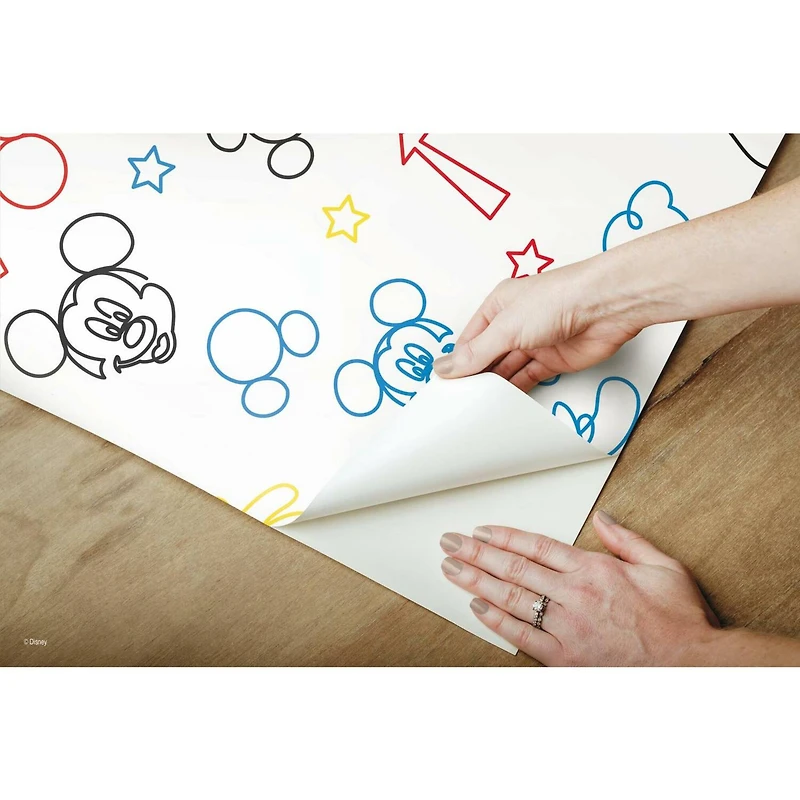 RoomMates Disney® Mickey Mouse Line Art Peel & Stick Wallpaper