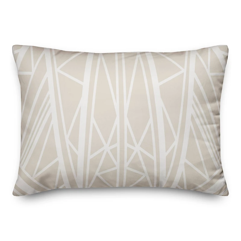 Greige Geo Throw Pillow 14" x 20"