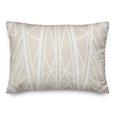 Greige Geo Throw Pillow 14" x 20"