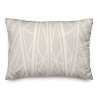 Greige Geo Throw Pillow 14" x 20"