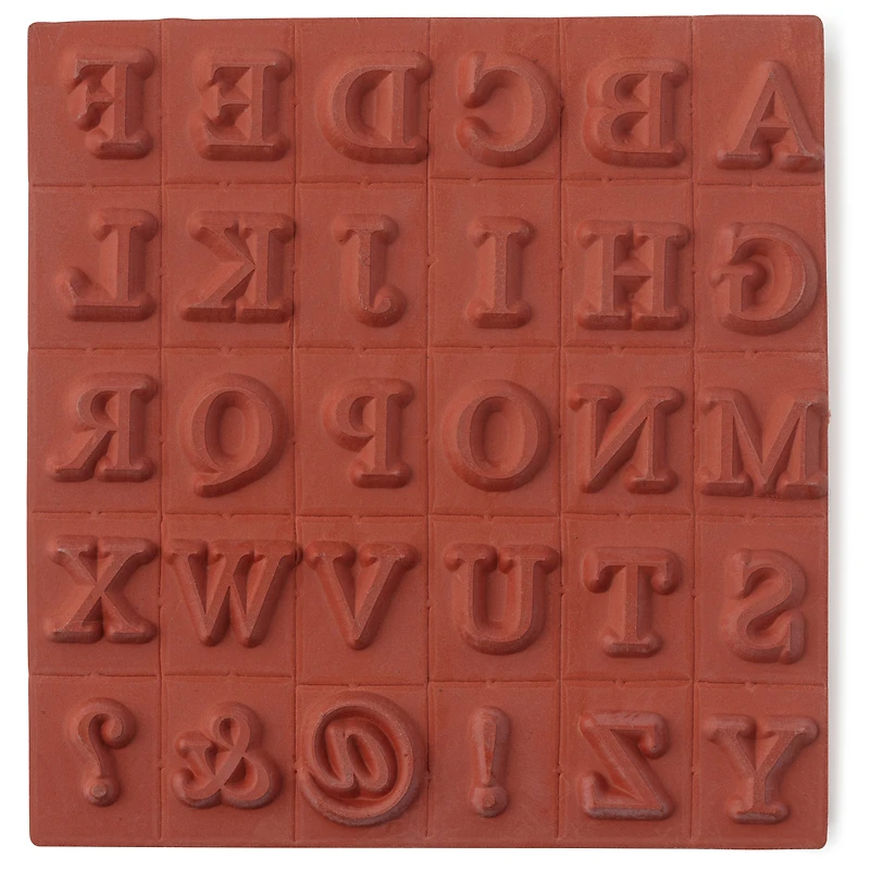 6 Pack: Medium Uppercase Alphabet Wood Stamps by Recollections™