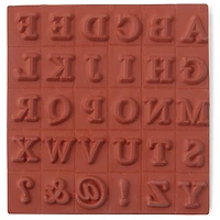 6 Pack: Medium Uppercase Alphabet Wood Stamps by Recollections™