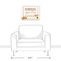 Pumpkins & Hayrides Farm Sign Canvas Wall Art