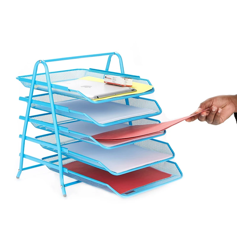 Mind Reader Desk Organizer with 5 Sliding Trays