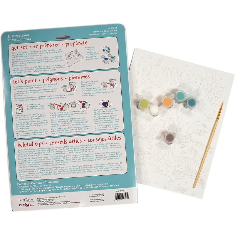 PaintWorks™ Roarsome Dinos Paint by Number Kit
