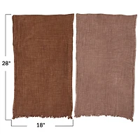 Hello Honey® Embroidered Cotton Tea Towels with Fringe Set