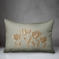 Soft Toned Tulips Throw Pillow