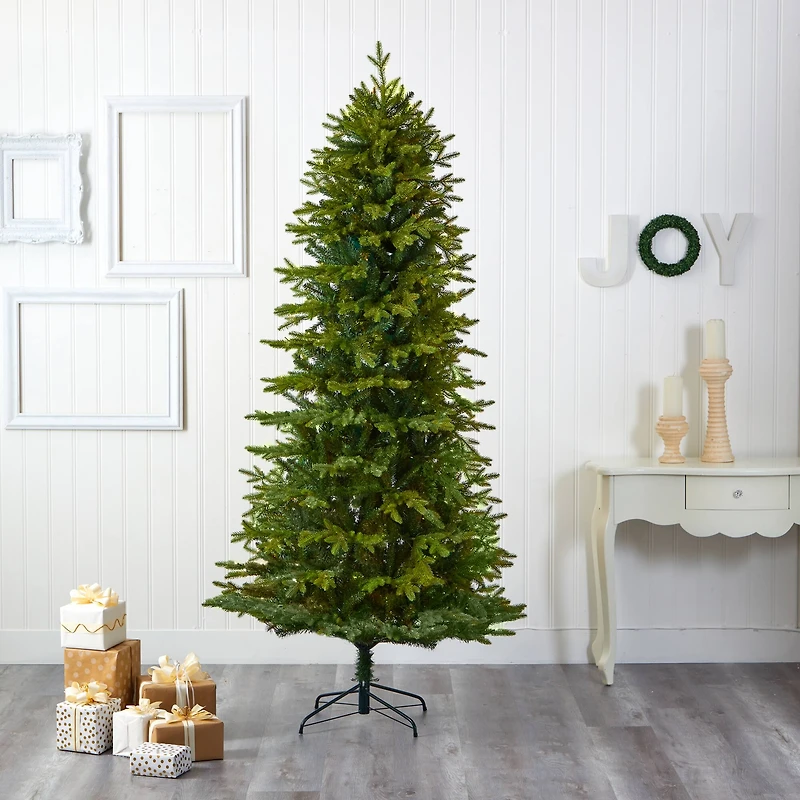 8ft. Unlit Belgium Fir Natural-Look Artificial Christmas Tree