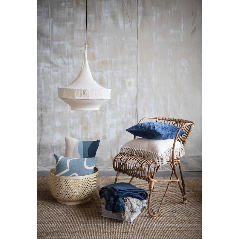 Hello Honey® Velvet Cotton Throw Pillow with Piped Pattern